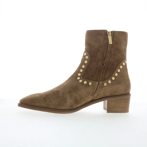 Aquatalia Ronalda L544756 Womens Brown Suede Zipper Ankle & Booties Boots