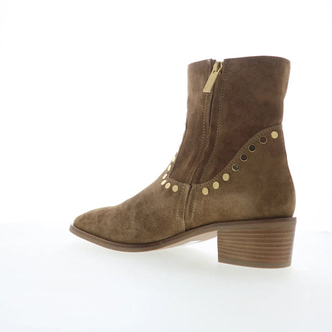 Aquatalia Ronalda L544756 Womens Brown Suede Zipper Ankle & Booties Boots
