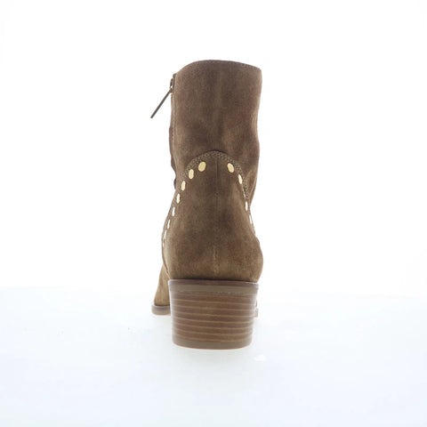 Aquatalia Ronalda L544756 Womens Brown Suede Zipper Ankle & Booties Boots