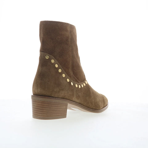 Aquatalia Ronalda L544756 Womens Brown Suede Zipper Ankle & Booties Boots