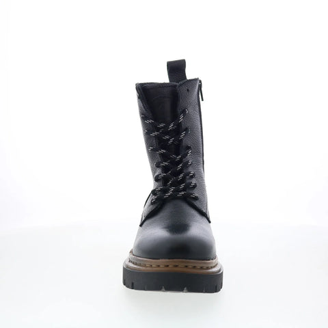 Pajar Ronnie PDPAB00599.01 Womens Black Leather Lace Up Casual Dress Boots