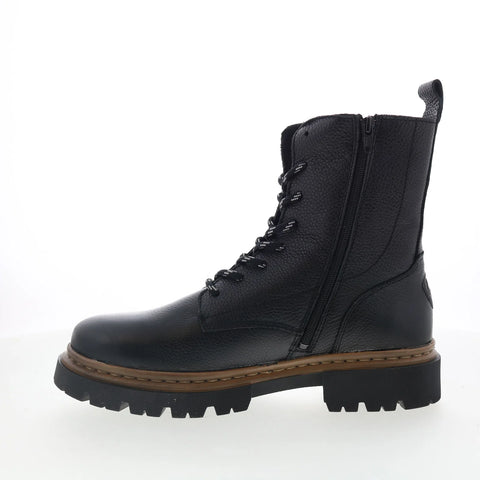 Pajar Ronnie PDPAB00599.01 Womens Black Leather Lace Up Casual Dress Boots