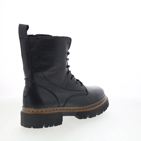 Pajar Ronnie PDPAB00599.01 Womens Black Leather Lace Up Casual Dress Boots