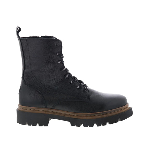 Pajar Ronnie PDPAB00599.01 Womens Black Leather Lace Up Casual Dress Boots