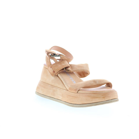 A.S. 98 Rooney Womens Brown Suede Hook & Loop Platform Sandals Shoes