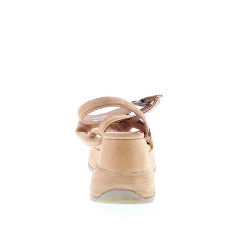A.S. 98 Rooney Womens Brown Suede Hook & Loop Platform Sandals Shoes