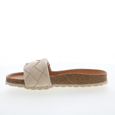Miz Mooz Rope Womens Beige Synthetic Slip On Slides Sandals Shoes