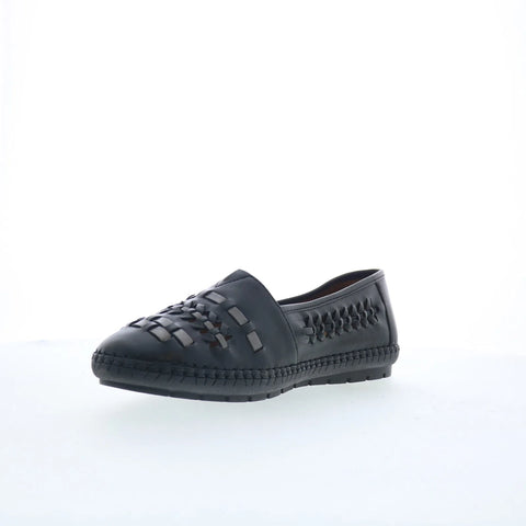 Trotters Rory T2209-023 Womens Black Leather Slip On Loafer Flats Shoes