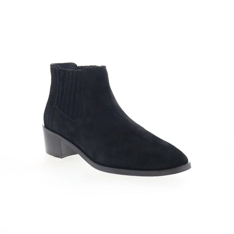 Aquatalia Rosalin L528101 Womens Black Suede Slip On Ankle & Booties Boots