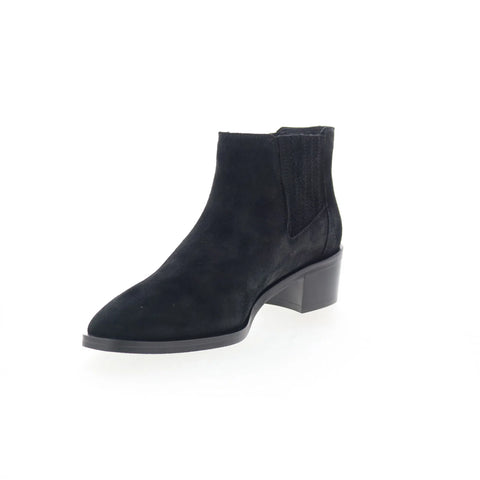 Aquatalia Rosalin L528101 Womens Black Suede Slip On Ankle & Booties Boots