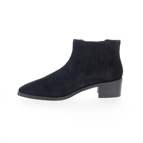 Aquatalia Rosalin L528101 Womens Black Suede Slip On Ankle & Booties Boots