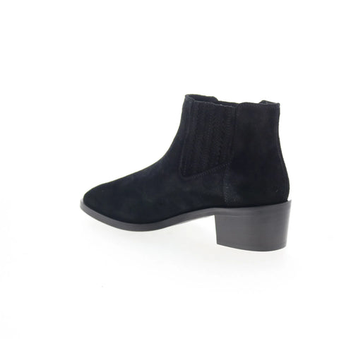 Aquatalia Rosalin L528101 Womens Black Suede Slip On Ankle & Booties Boots