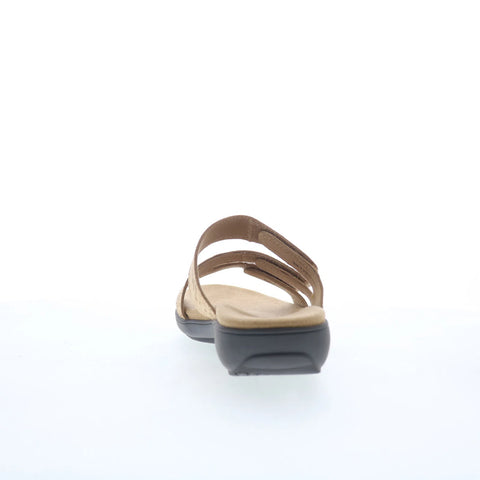 Trotters Rose T2326-248 Womens Brown Leather Slip On Slides Sandals Shoes