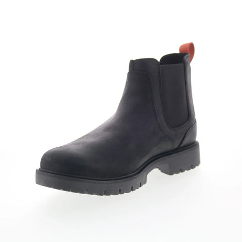 Clarks Rossdale Top 26173456 Mens Black Leather Slip On Chelsea Boots