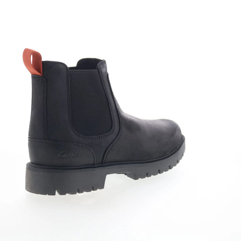 Clarks Rossdale Top 26173456 Mens Black Leather Slip On Chelsea Boots