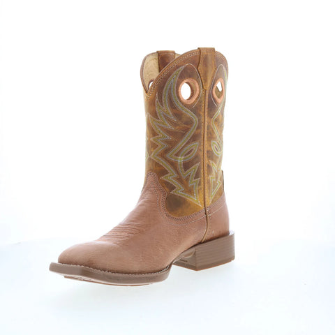 Justin Boots Roswell 11" Smooth Ostrich Mens Brown Cowboy Western Boots