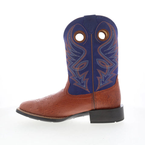 Justin Boots Roswell 11" Smooth Ostrich Mens Brown Cowboy Western Boots