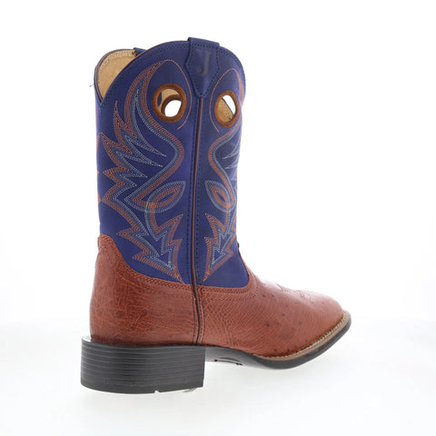 Justin Boots Roswell 11" Smooth Ostrich Mens Brown Cowboy Western Boots