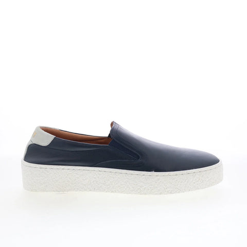 Pajar Rowan 75231 Mens Blue Leather Slip On Lifestyle Sneakers Shoes