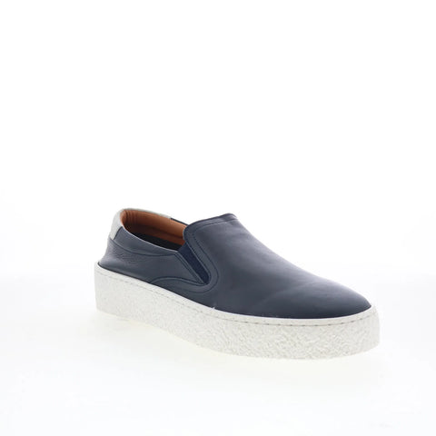 Pajar Rowan 75231 Mens Blue Leather Slip On Lifestyle Sneakers Shoes
