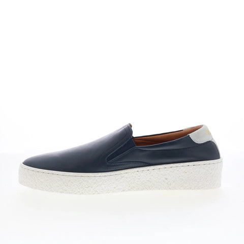 Pajar Rowan 75231 Mens Blue Leather Slip On Lifestyle Sneakers Shoes
