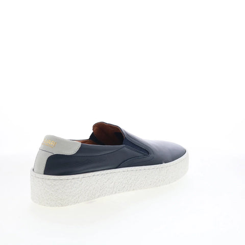 Pajar Rowan 75231 Mens Blue Leather Slip On Lifestyle Sneakers Shoes