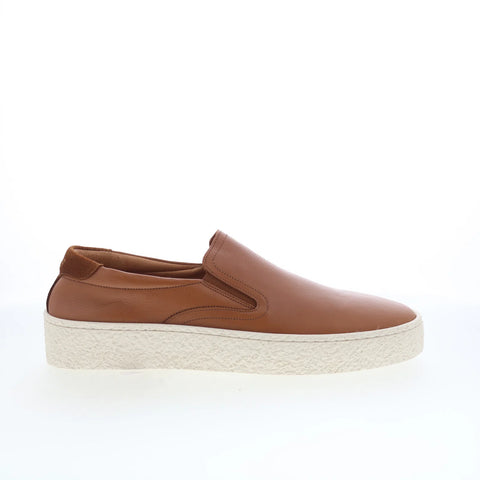 Pajar Rowan 75229 Mens Brown Leather Slip On Loafers & Slip Ons Casual Shoes
