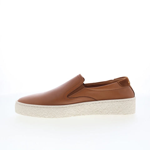 Pajar Rowan 75229 Mens Brown Leather Slip On Loafers & Slip Ons Casual Shoes