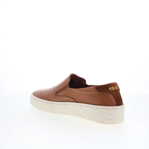 Pajar Rowan 75229 Mens Brown Leather Slip On Loafers & Slip Ons Casual Shoes