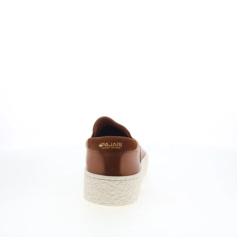 Pajar Rowan 75229 Mens Brown Leather Slip On Loafers & Slip Ons Casual Shoes