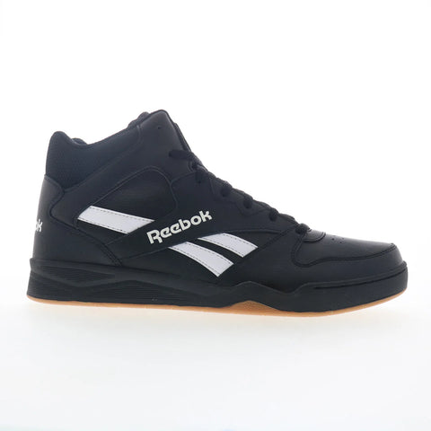 Reebok Royal BB4500 HI 2 Mens Black Leather Lace Up Lifestyle Sneakers Shoes