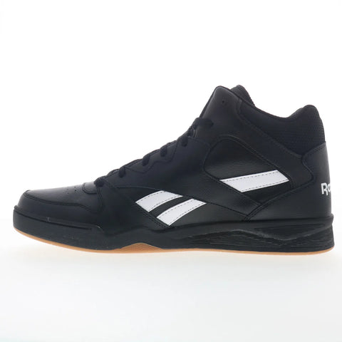 Reebok Royal BB4500 HI 2 Mens Black Leather Lace Up Lifestyle Sneakers Shoes