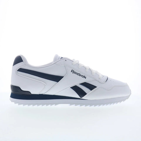 Reebok Royal Glide Ripple Mens White Leather Lifestyle Sneakers Shoes