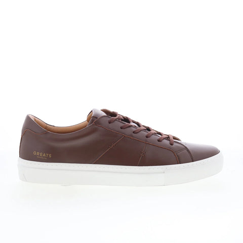 Greats Royale 2.0 RYLL01SG-DKB Mens Brown Leather Lifestyle Sneakers Shoes