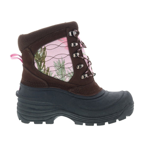 Ranger RG Lark Pink BG RPW123 Womens Brown Leather Lace Up Winter Boots