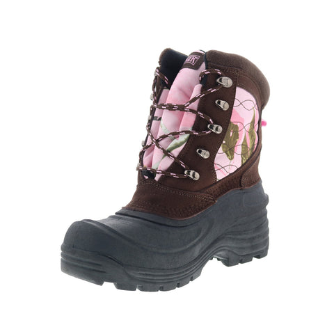 Ranger RG Lark Pink BG RPW123 Womens Brown Leather Lace Up Winter Boots
