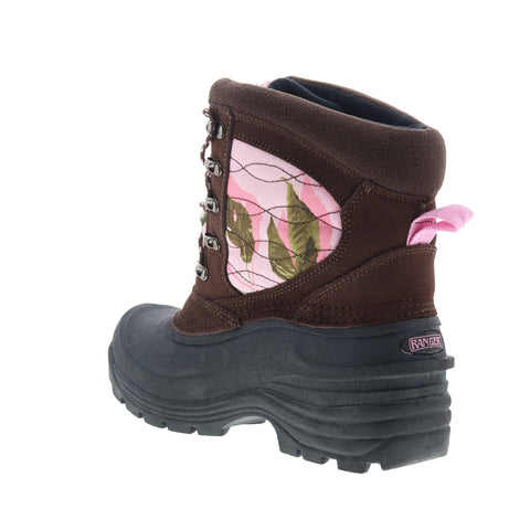Ranger RG Lark Pink BG RPW123 Womens Brown Leather Lace Up Winter Boots