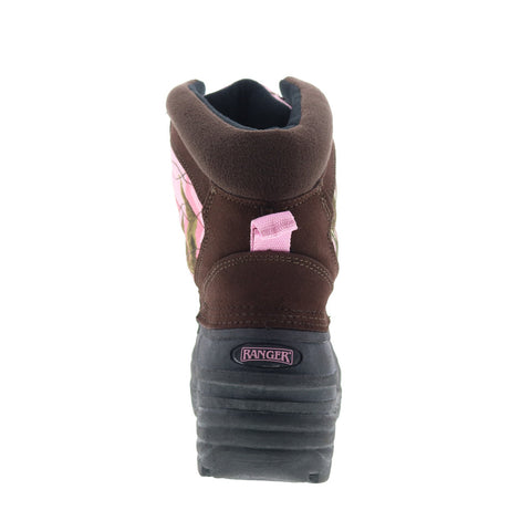 Ranger RG Lark Pink BG RPW123 Womens Brown Leather Lace Up Winter Boots