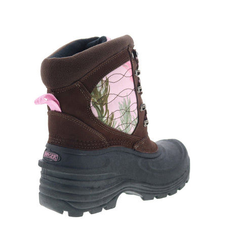 Ranger RG Lark Pink BG RPW123 Womens Brown Leather Lace Up Winter Boots