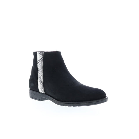 Bos. & Co. Rule Womens Black Suede Zipper Ankle & Booties Boots