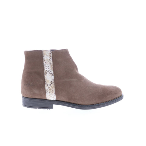 Bos. & Co. Rule Womens Brown Suede Zipper Ankle & Booties Boots