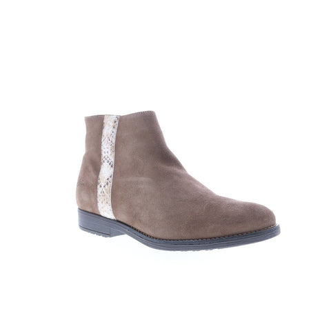 Bos. & Co. Rule Womens Brown Suede Zipper Ankle & Booties Boots