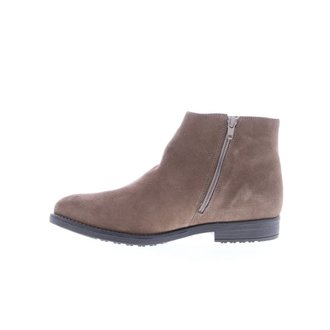 Bos. & Co. Rule Womens Brown Suede Zipper Ankle & Booties Boots