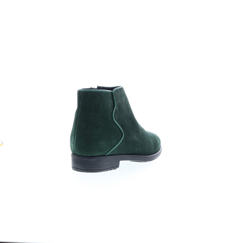 Bos. & Co. Rural Womens Green Suede Zipper Ankle & Booties Boots