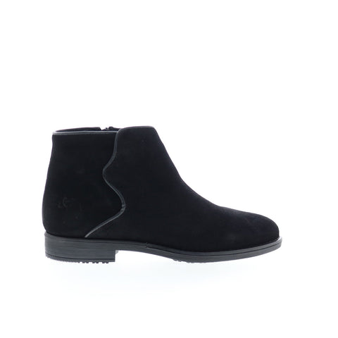 Bos. & Co. Rural Womens Black Suede Zipper Ankle & Booties Boots