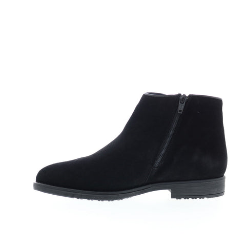 Bos. & Co. Rural Womens Black Suede Zipper Ankle & Booties Boots