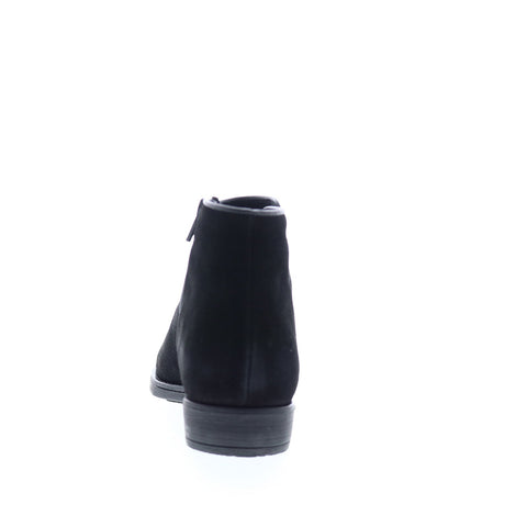 Bos. & Co. Rural Womens Black Suede Zipper Ankle & Booties Boots