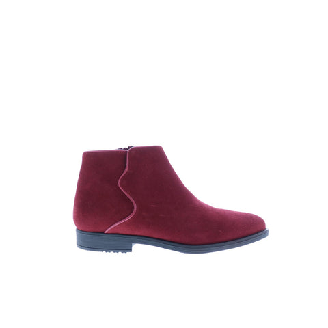 Bos. & Co. Rural Womens Red Suede Zipper Ankle & Booties Boots