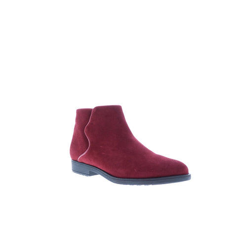 Bos. & Co. Rural Womens Red Suede Zipper Ankle & Booties Boots