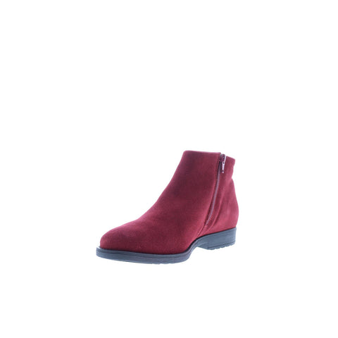 Bos. & Co. Rural Womens Red Suede Zipper Ankle & Booties Boots